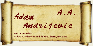 Adam Andrijević vizit kartica